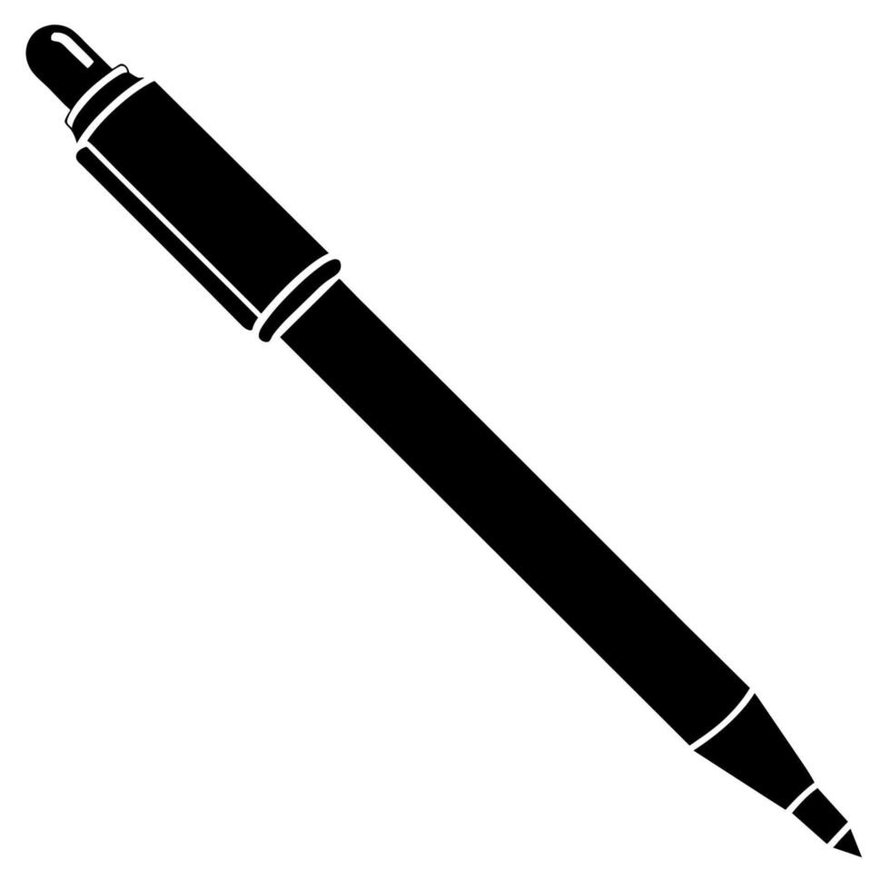 a stylish pen on an isolated white background vector
