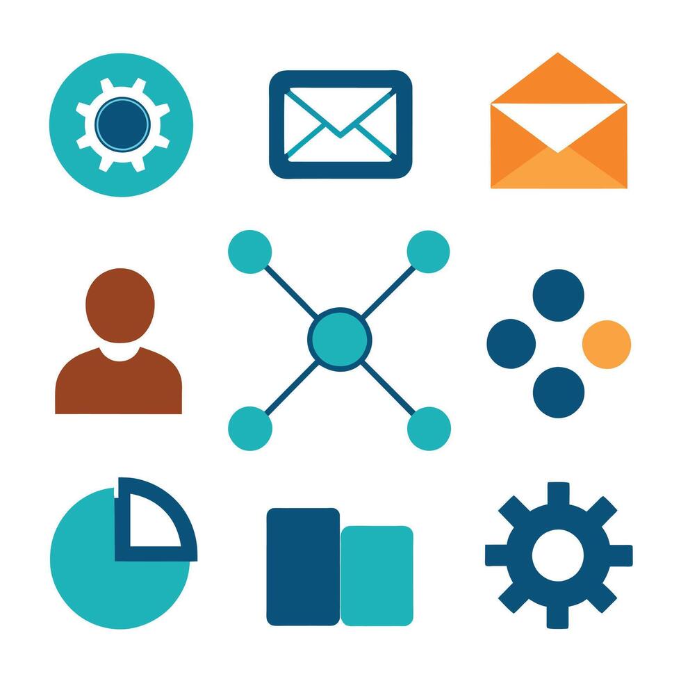 a set of Connections icon, Connections icon set, various style set pack vector