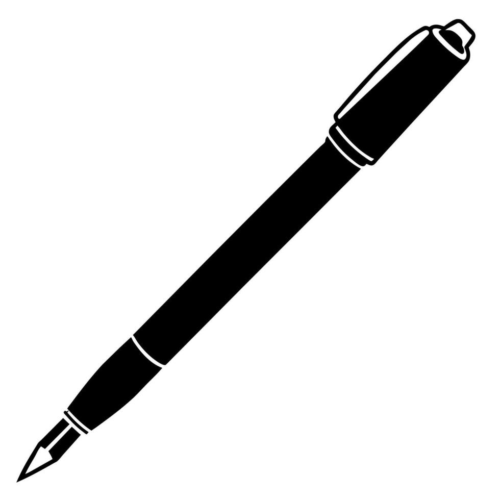 a stylish pen on an isolated white background vector