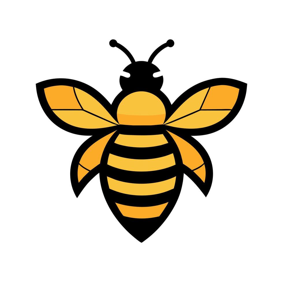 a Flying honey bee logo art illustration vector