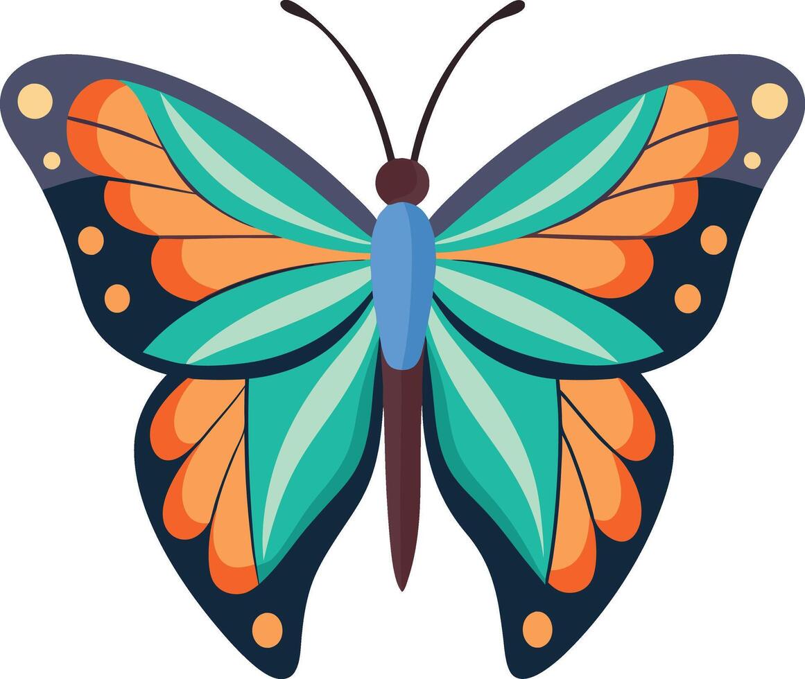 Butterfly silhouette art illustration with white background free Download vector
