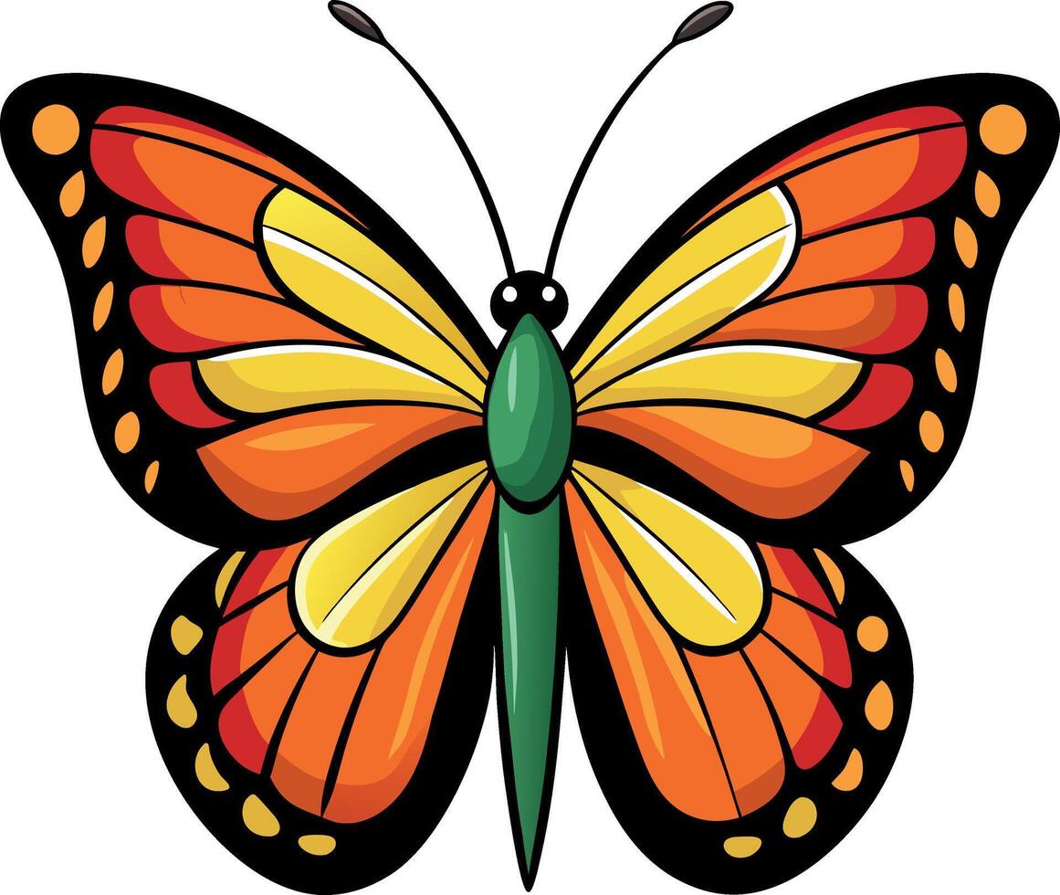 Butterfly silhouette art illustration with white background free Download vector