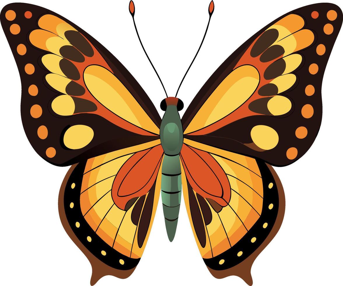 Butterfly silhouette art illustration with white background free Download vector