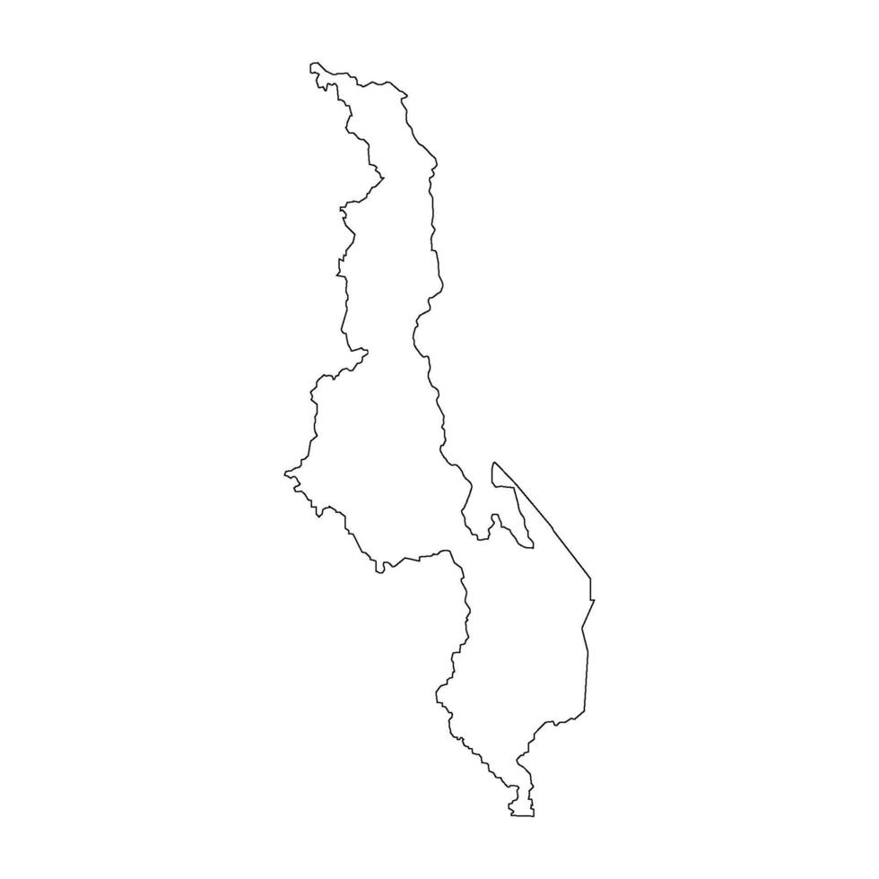 malawi country map icon vector