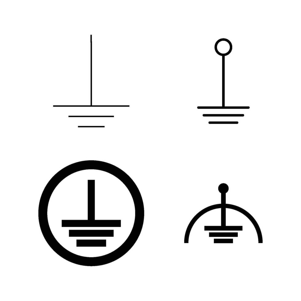 grounding icon simple vector