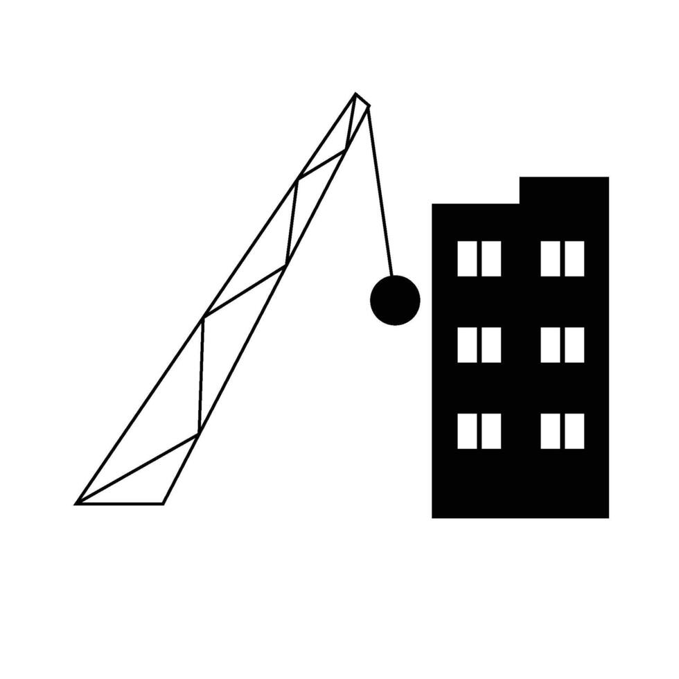 wrecking steel ball icon vector