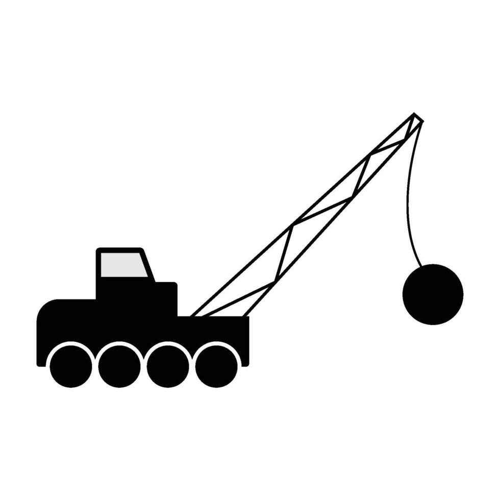 wrecking steel ball icon vector