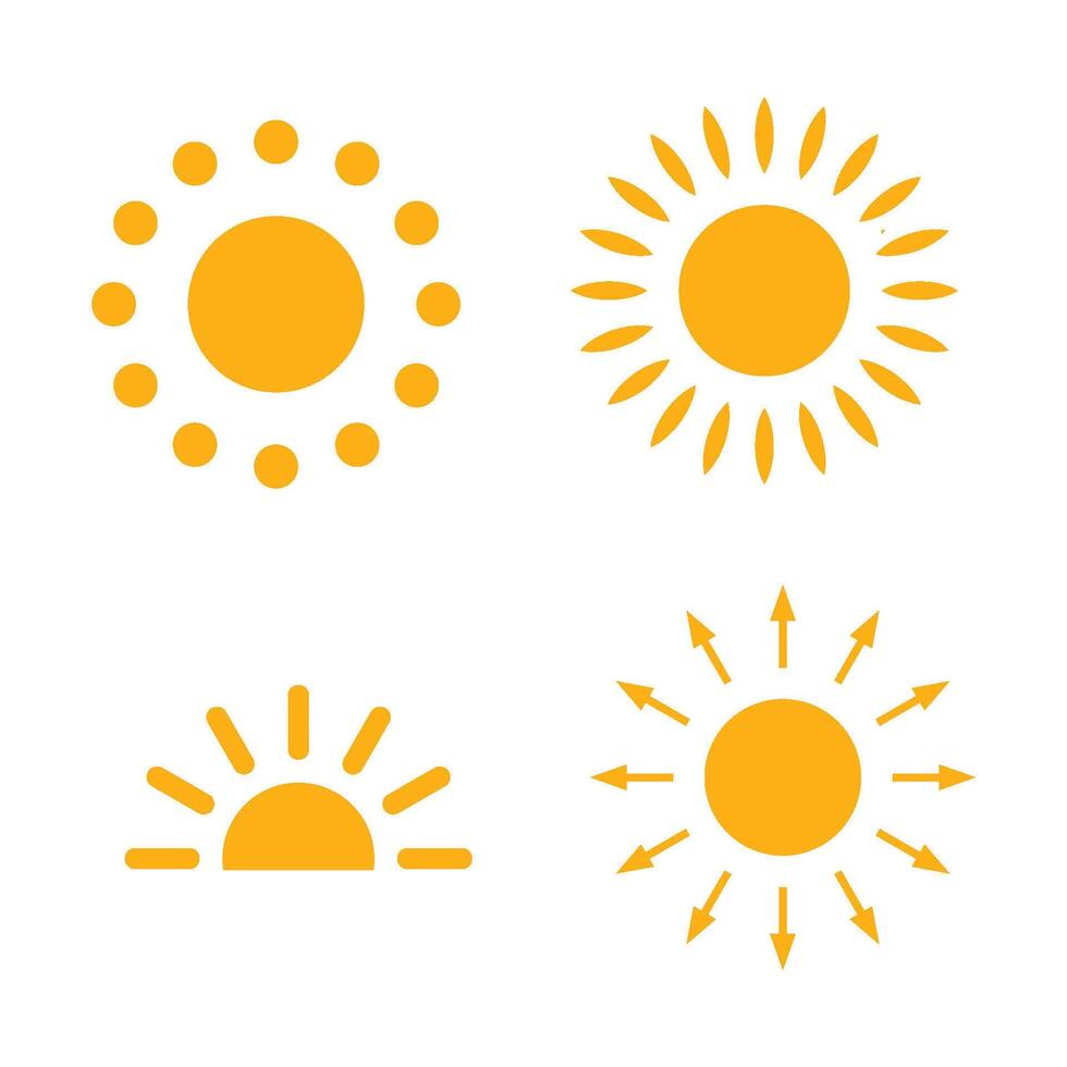 sun icon simple vector