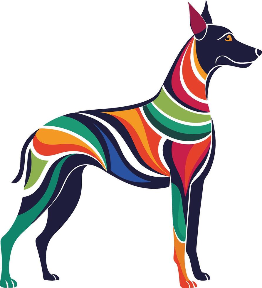Dog style silhouette with white background vector
