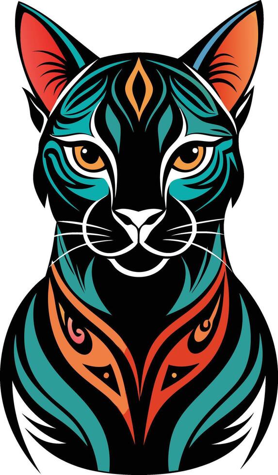Cat style silhouette with white background vector
