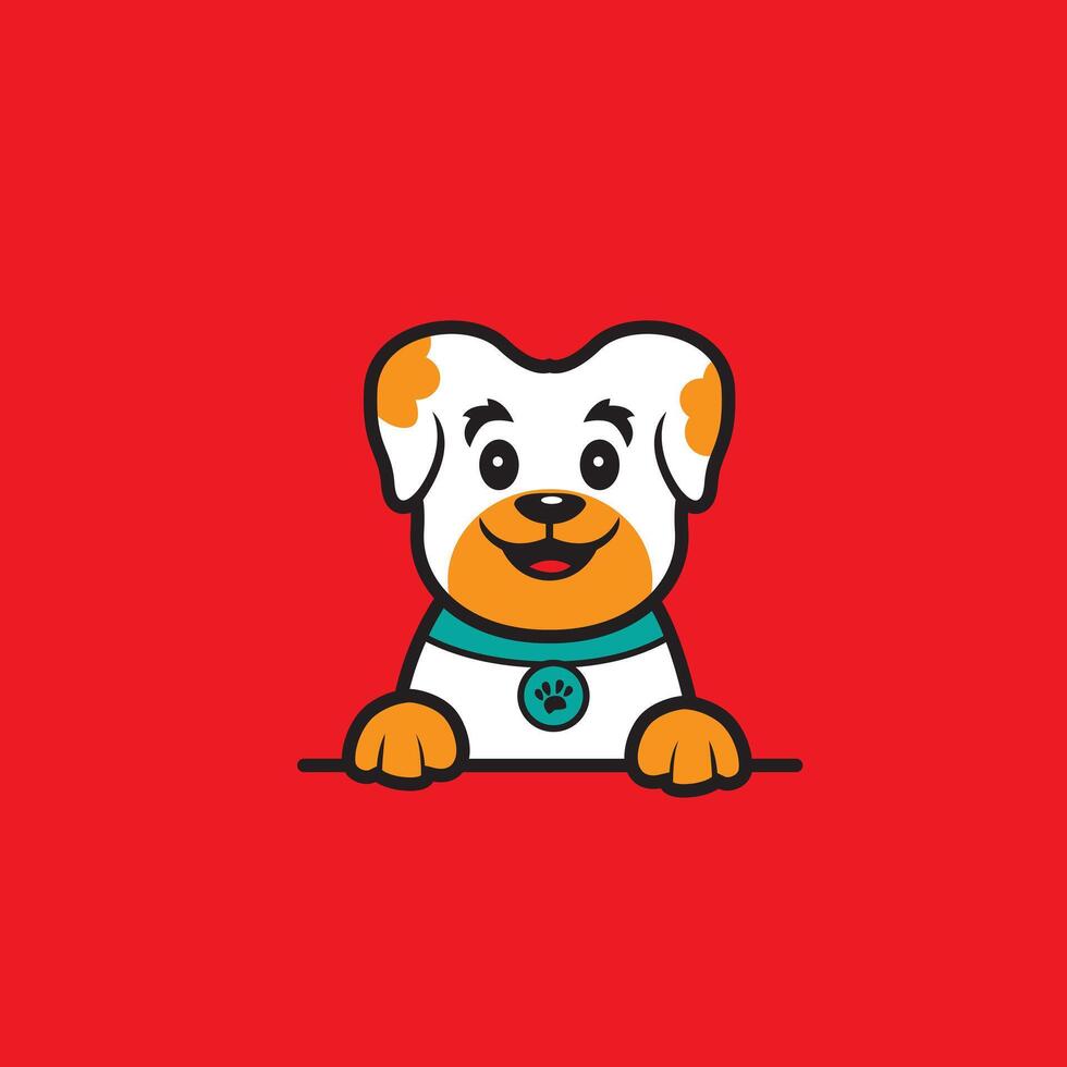 cute cartoon dog vector