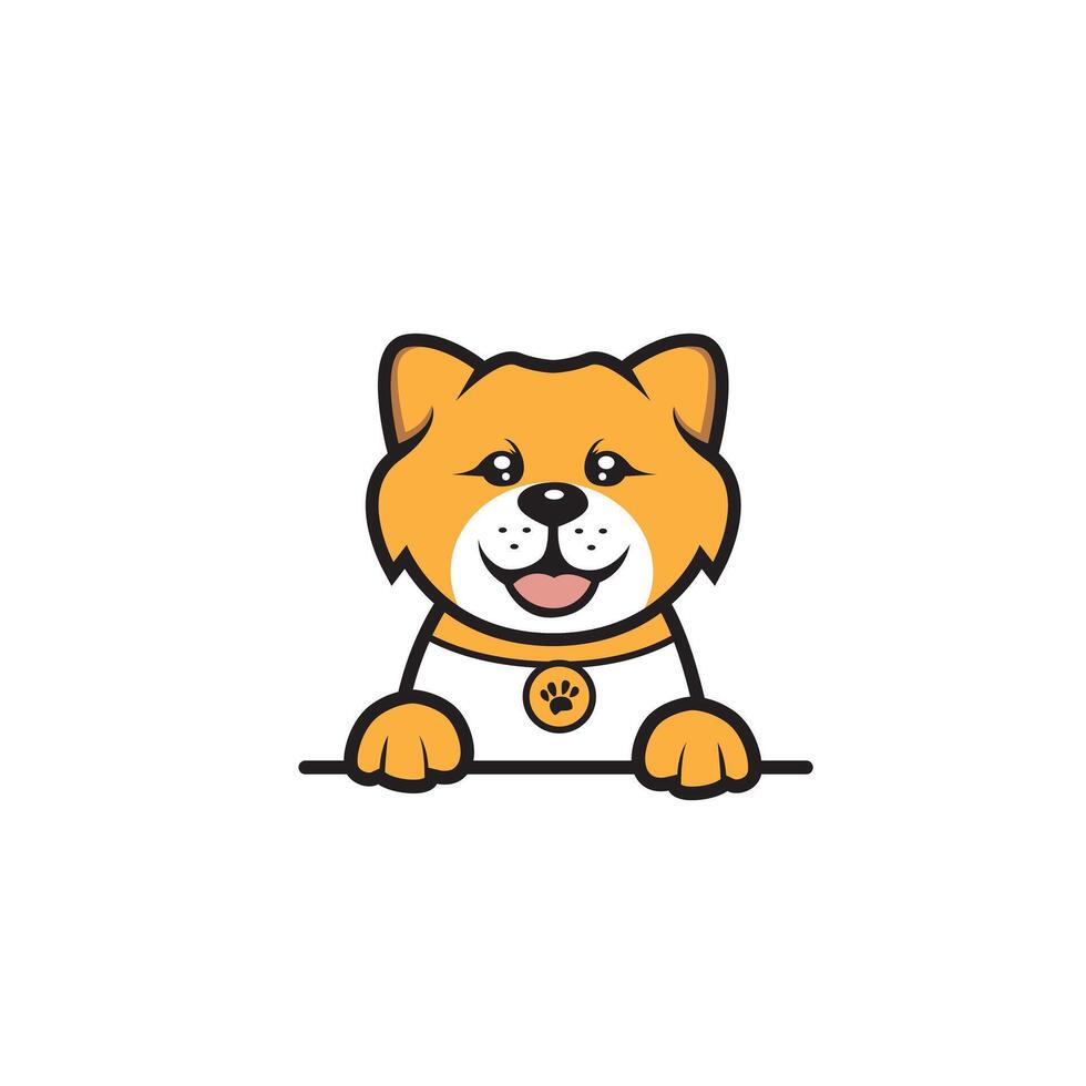 cute cartoon dog vector