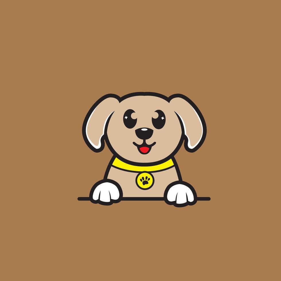cute cartoon dog vector