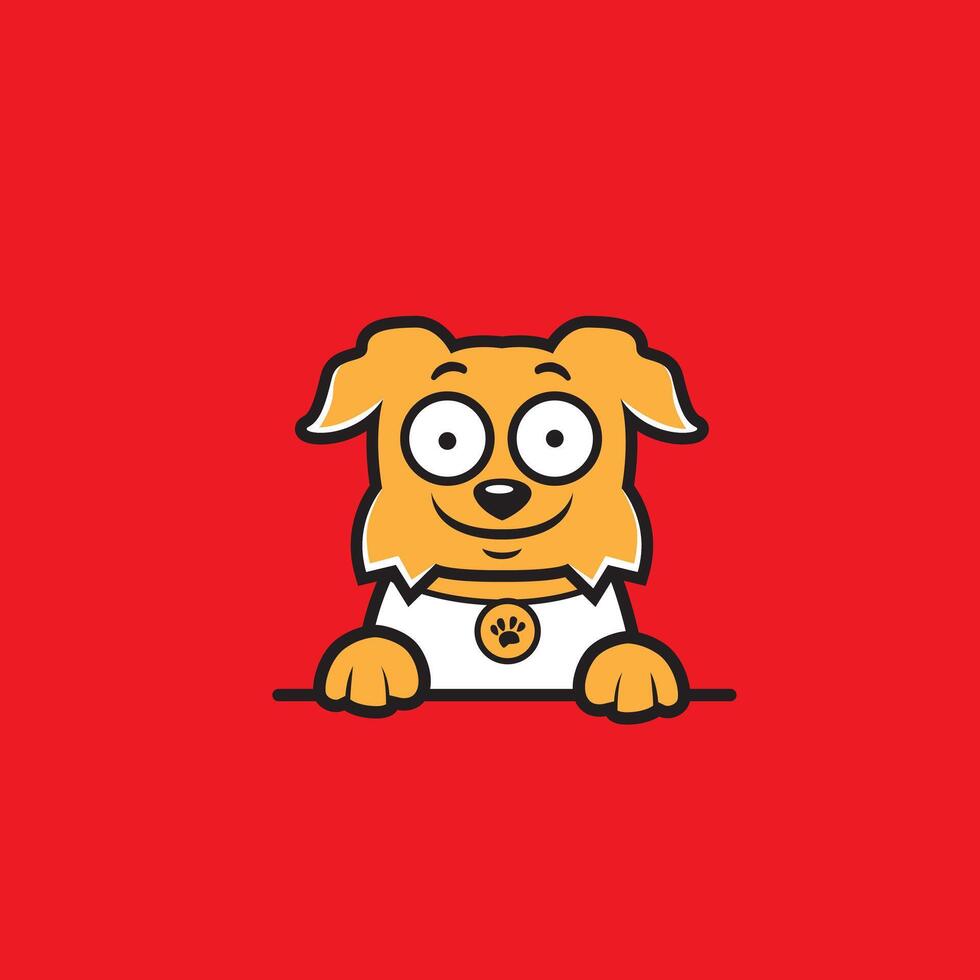 cute cartoon dog vector