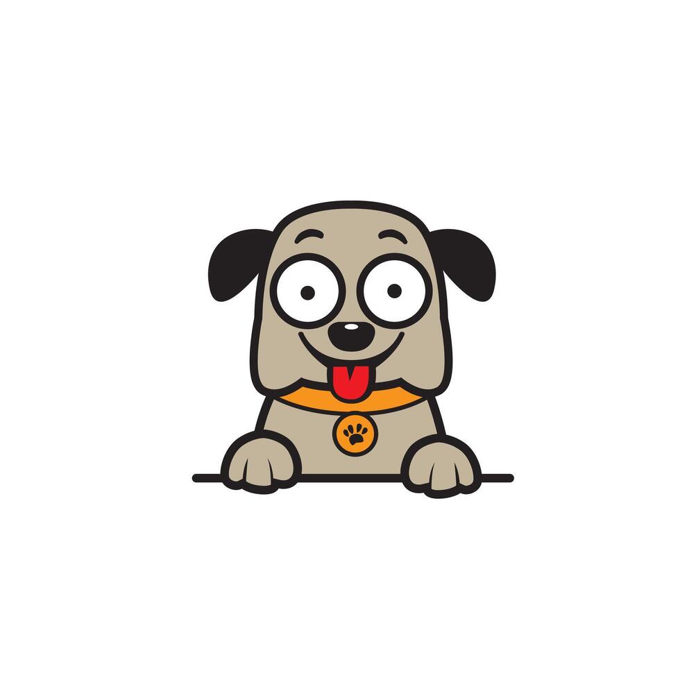 cute cartoon dog vector