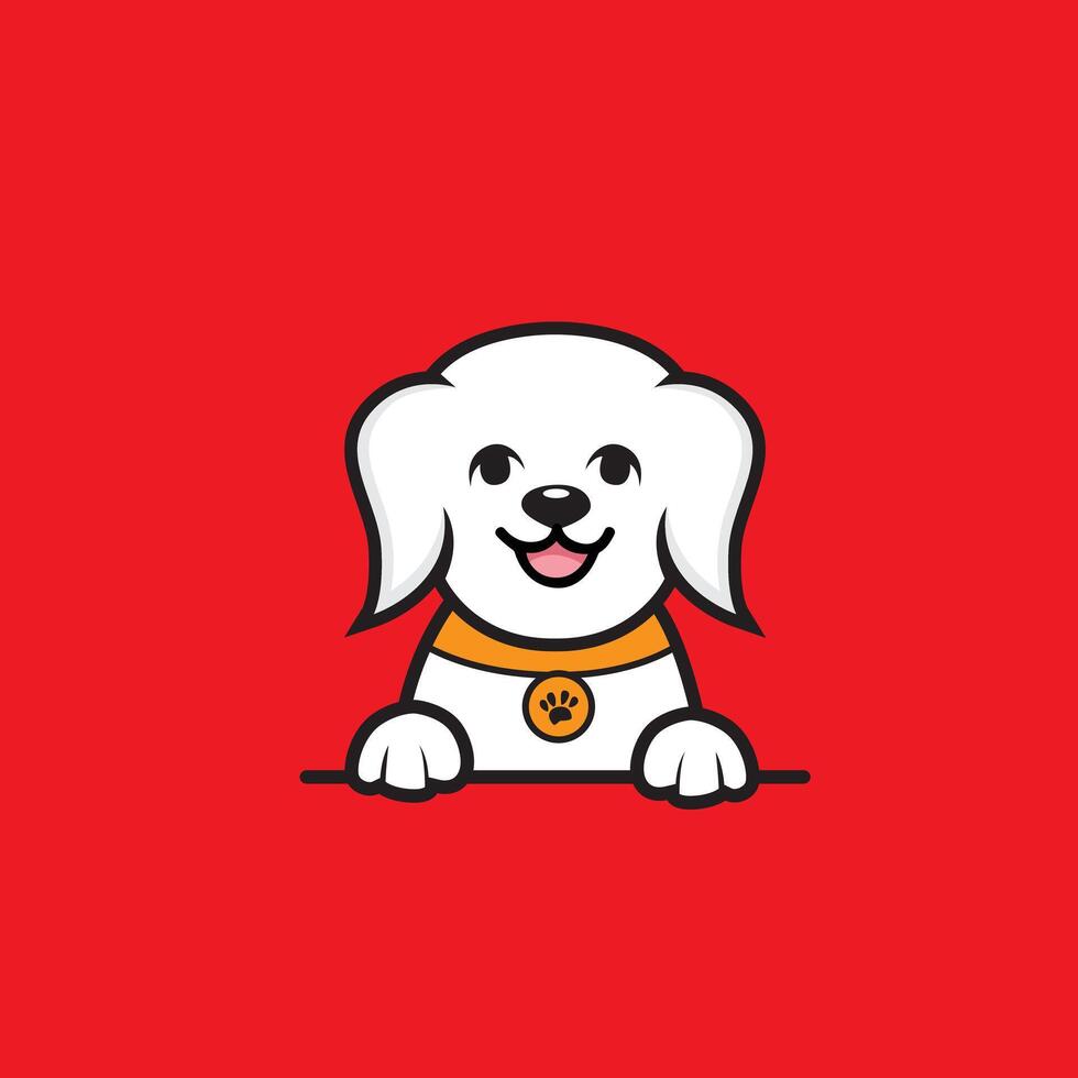 cute cartoon dog vector