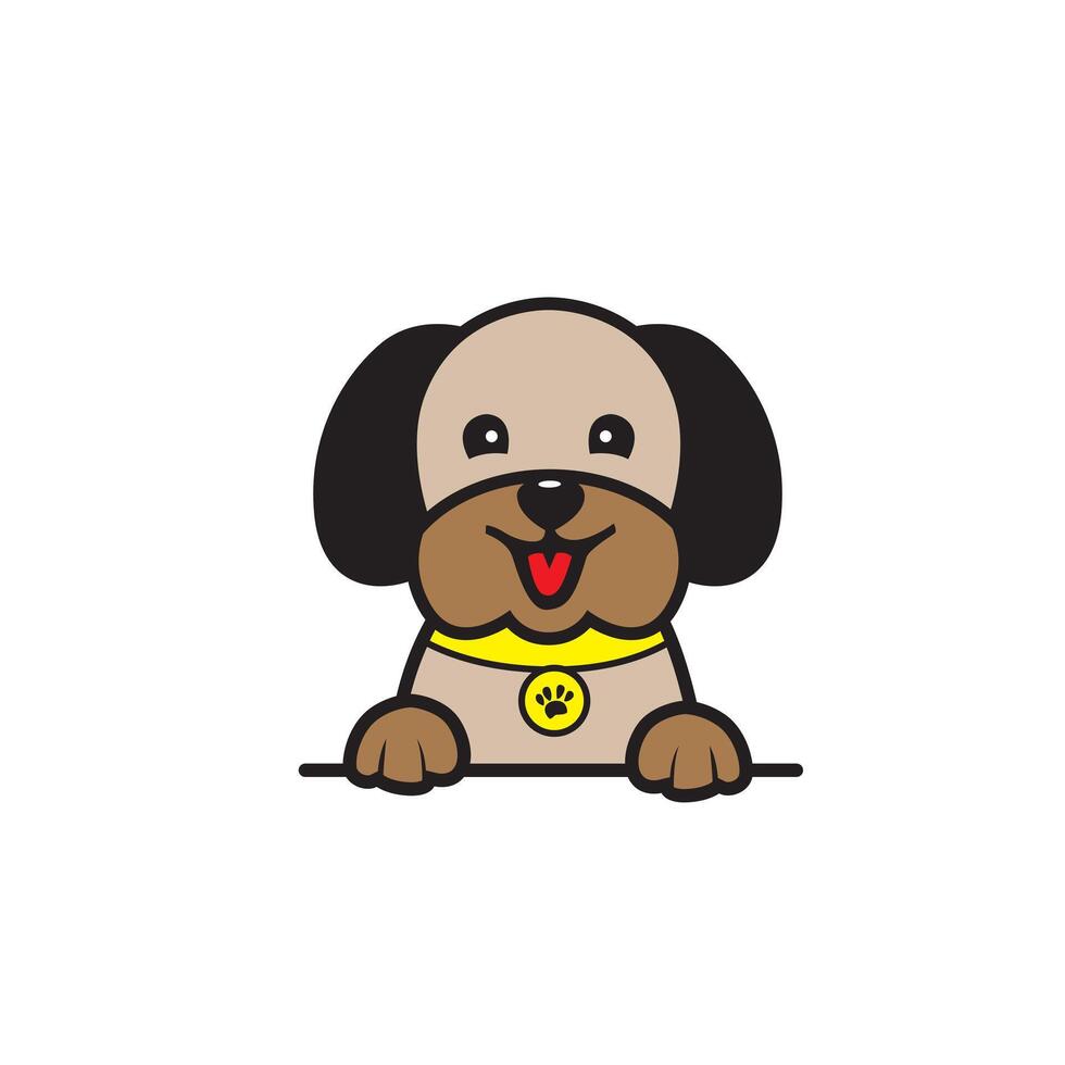 cute cartoon dog vector