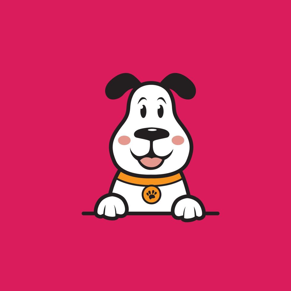 cute cartoon dog vector