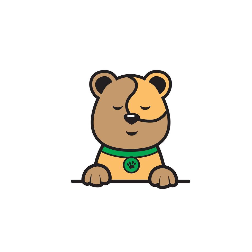 cute cartoon dog vector