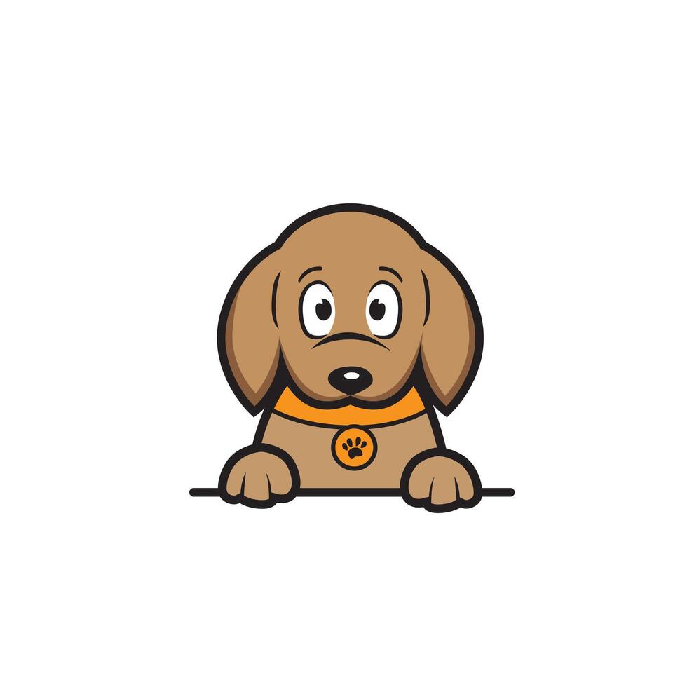 cute cartoon dog vector