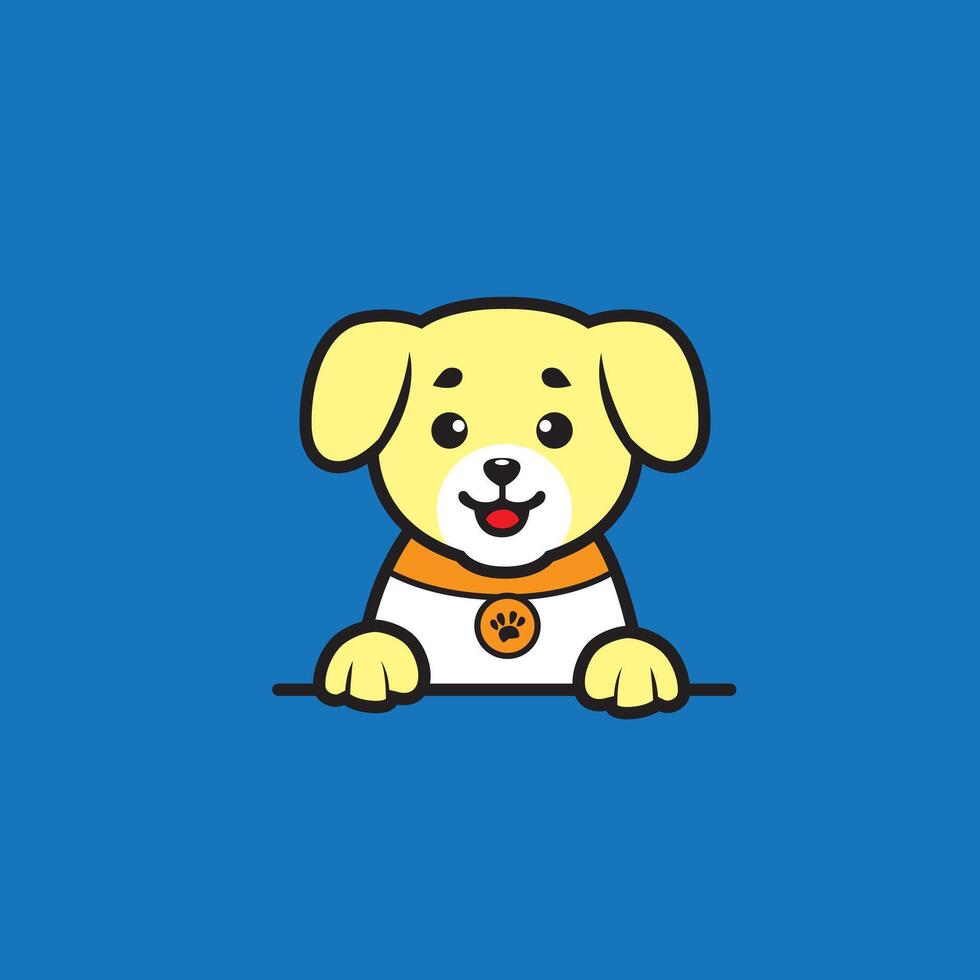 cute cartoon dog vector
