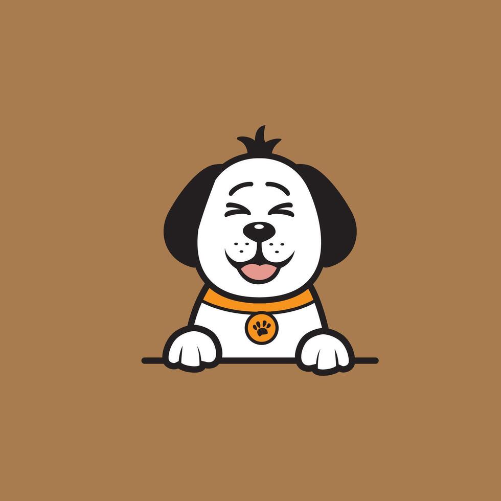 cute cartoon dog vector