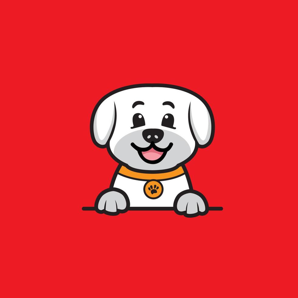 cute cartoon dog vector