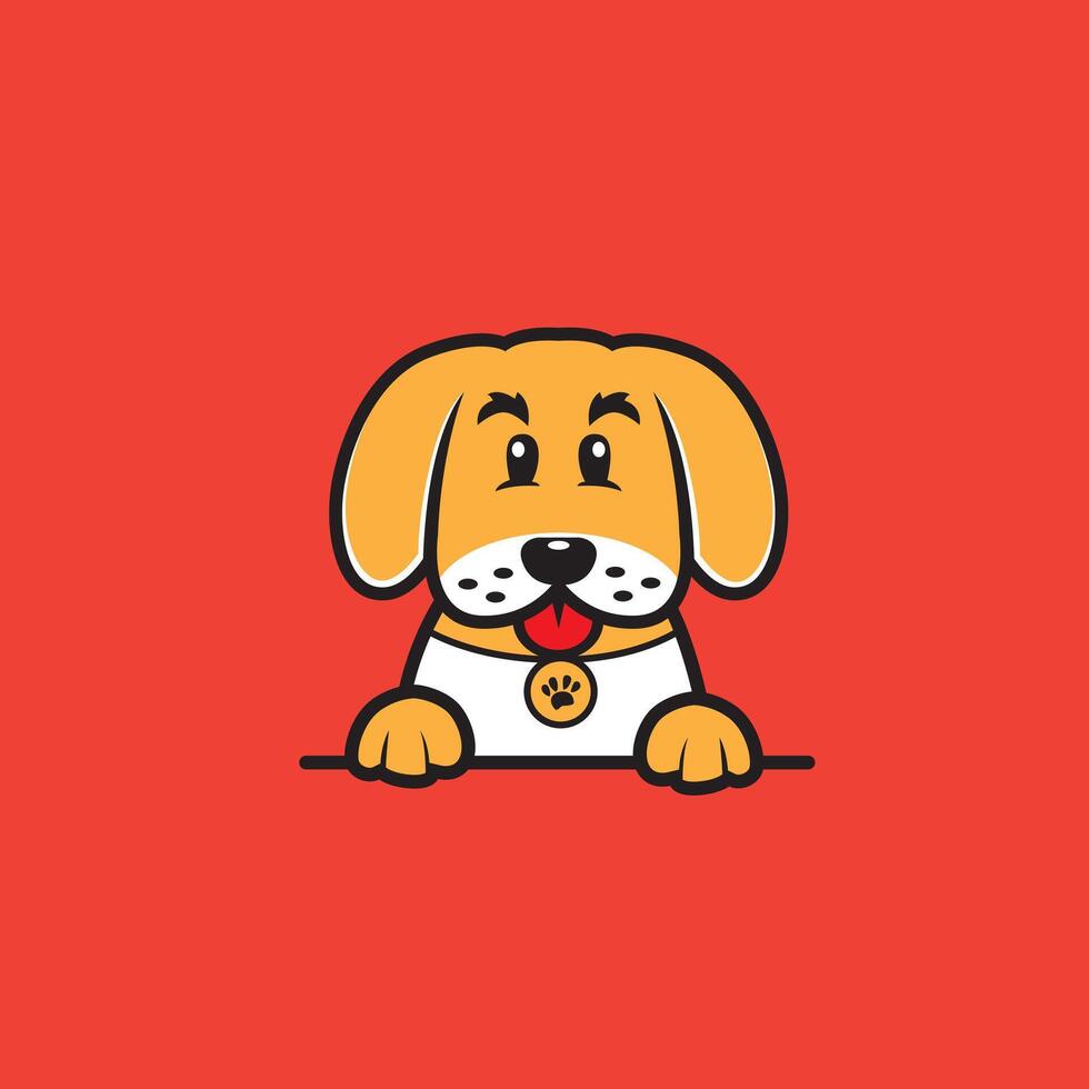 cute cartoon dog vector