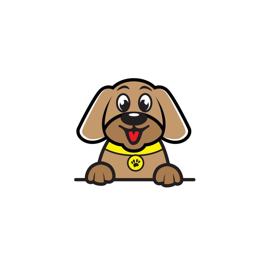 cute cartoon dog vector