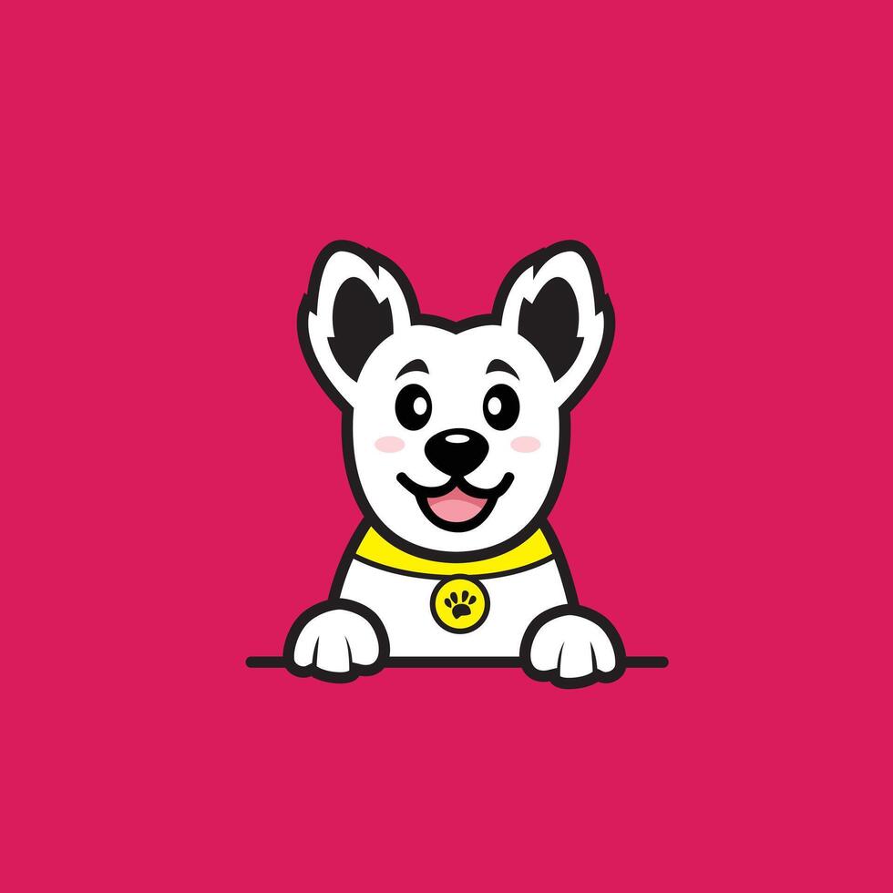 cute cartoon dog vector