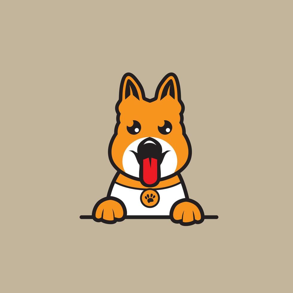 cute cartoon dog vector