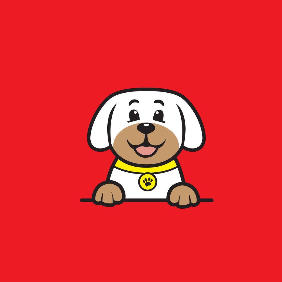 cute cartoon dog vector