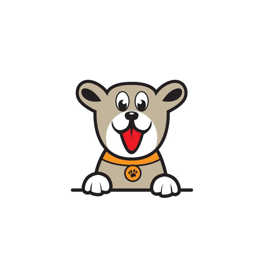 cute cartoon dog vector