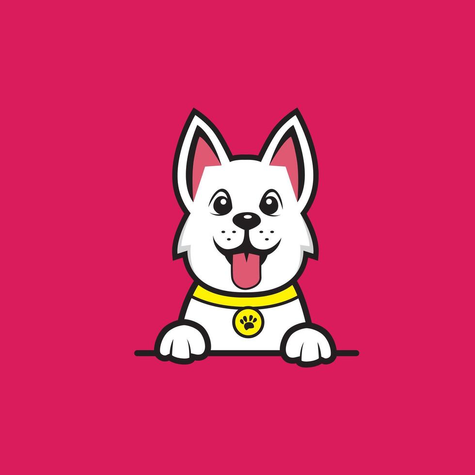 cute cartoon dog vector