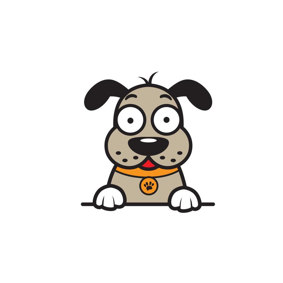 cute cartoon dog vector