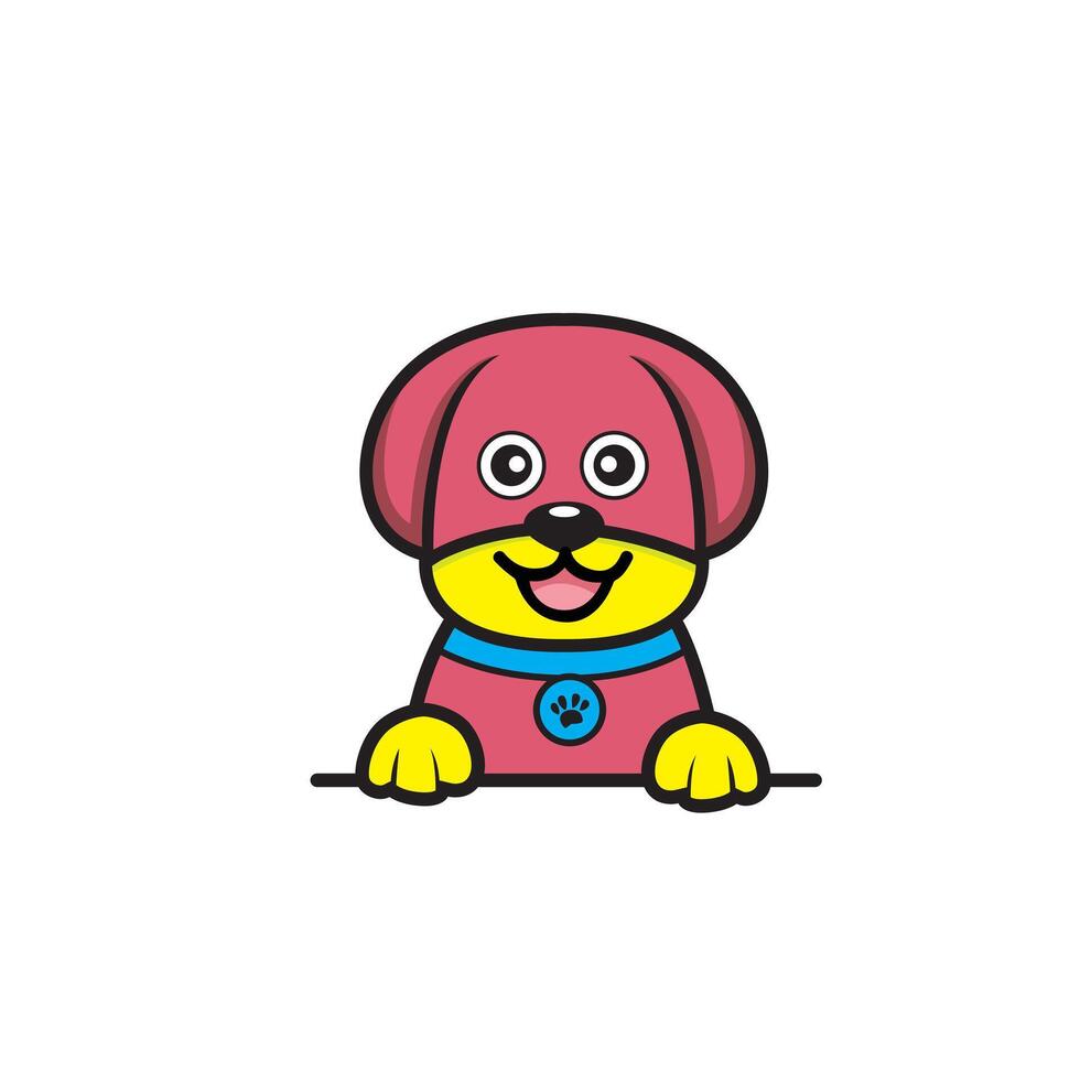 cute cartoon dog vector