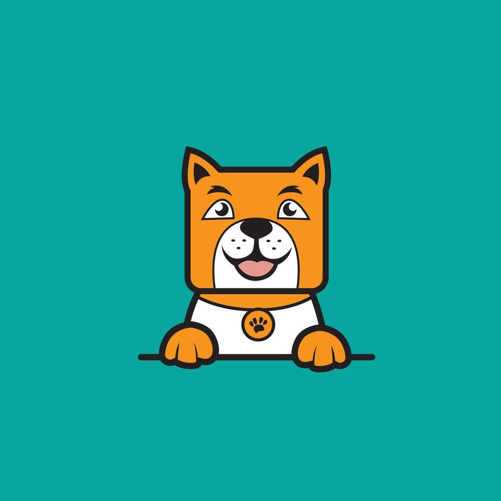 cute cartoon dog vector