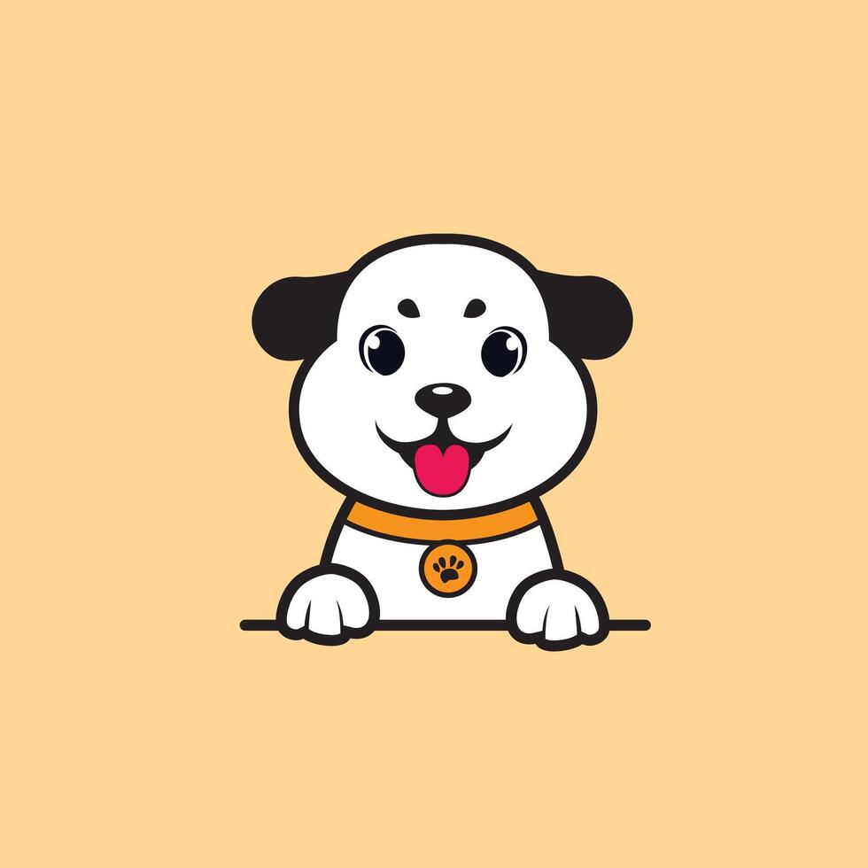 cute cartoon dog vector