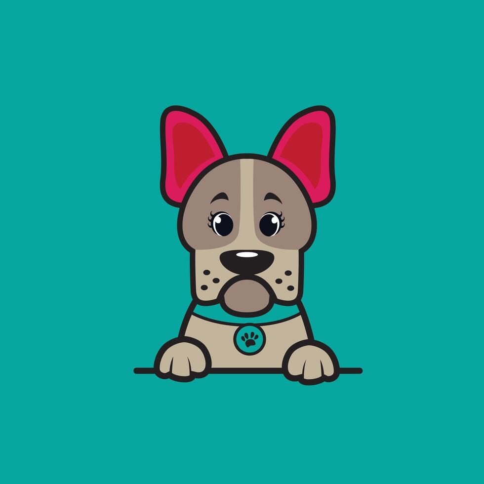 cute cartoon dog vector