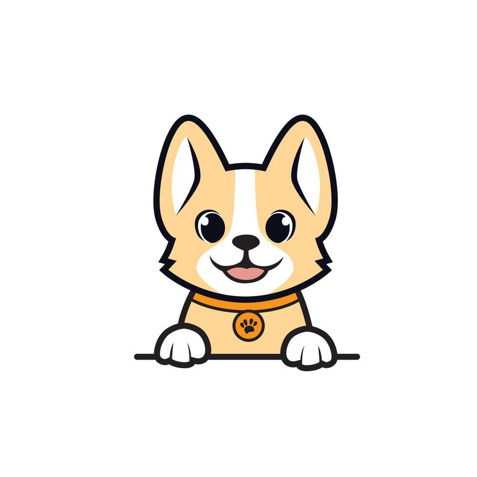 cute cartoon dog vector