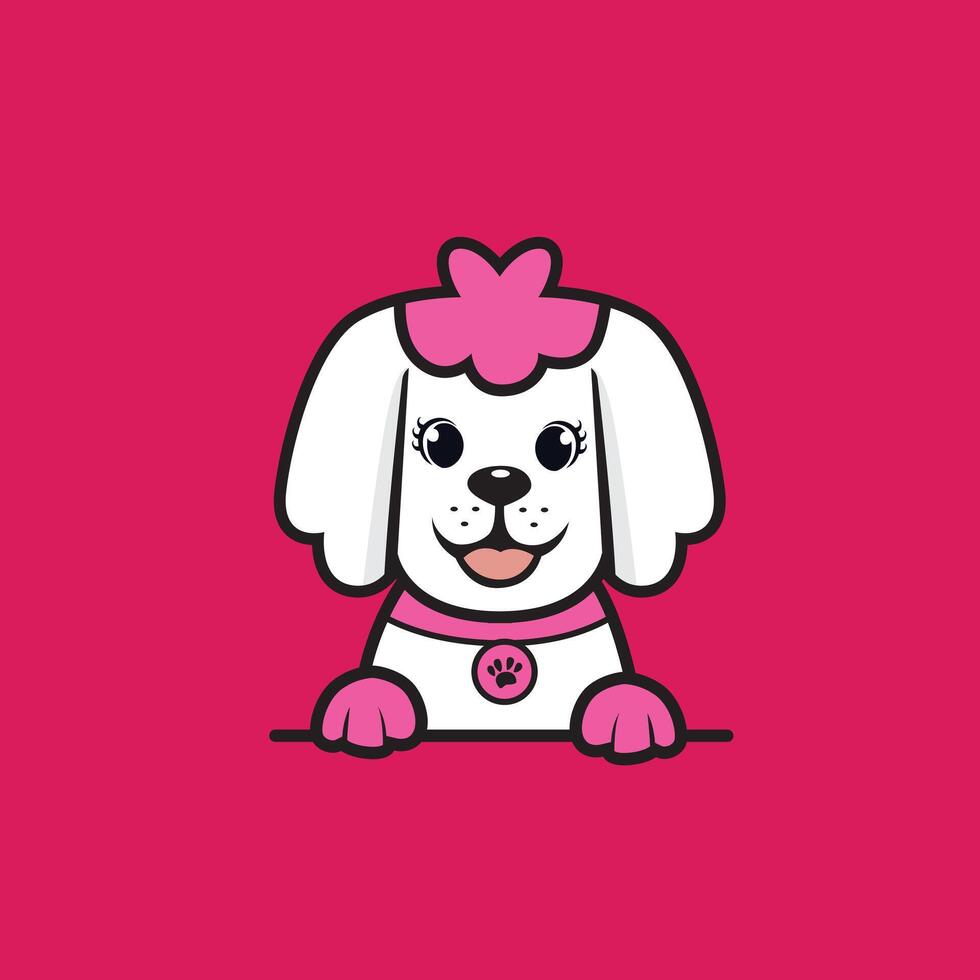 cute cartoon dog vector