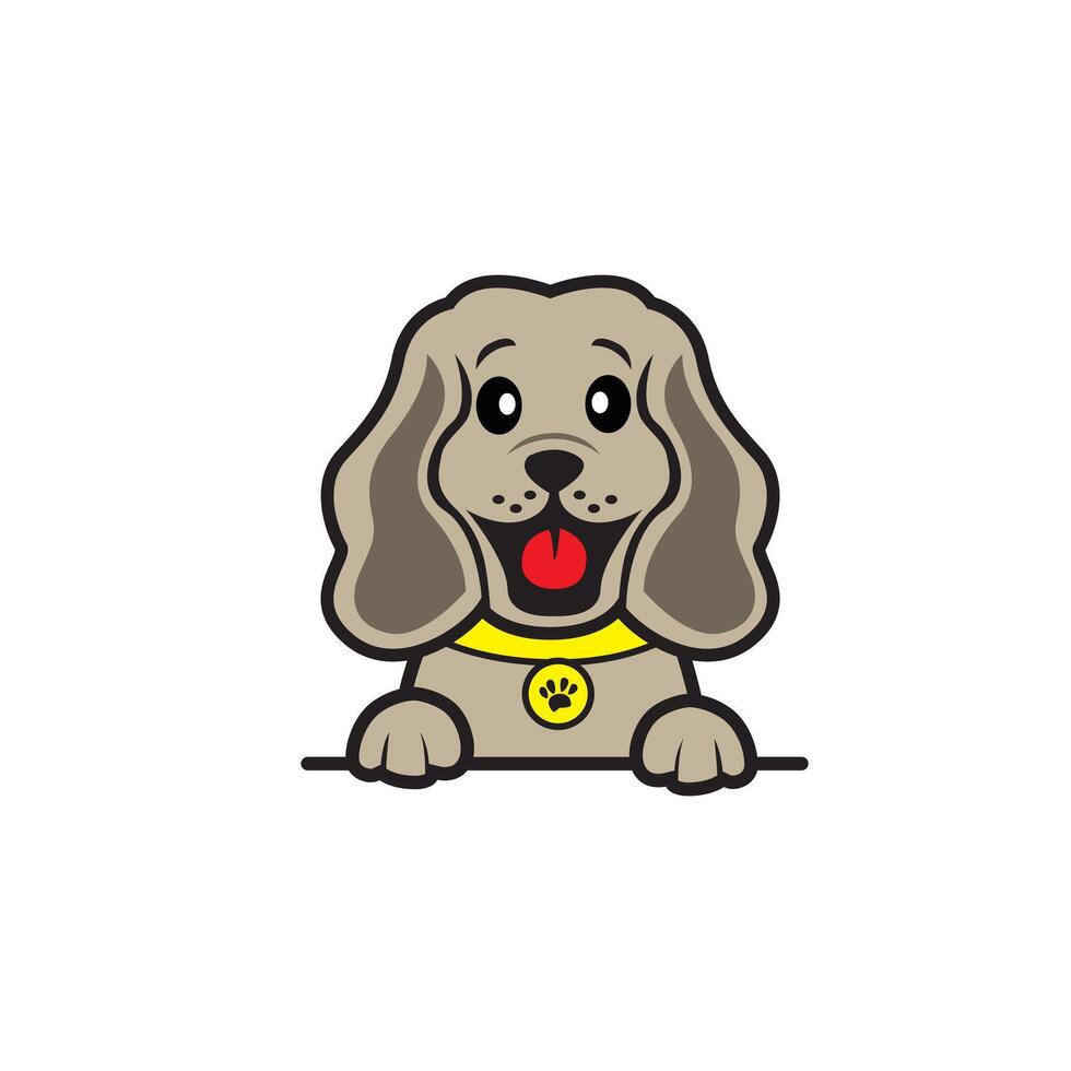 cute cartoon dog vector