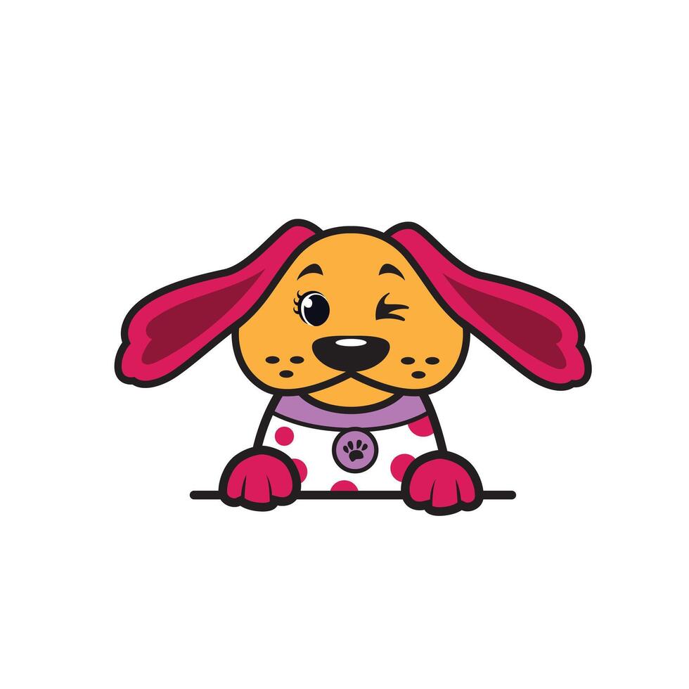 cute cartoon dog vector