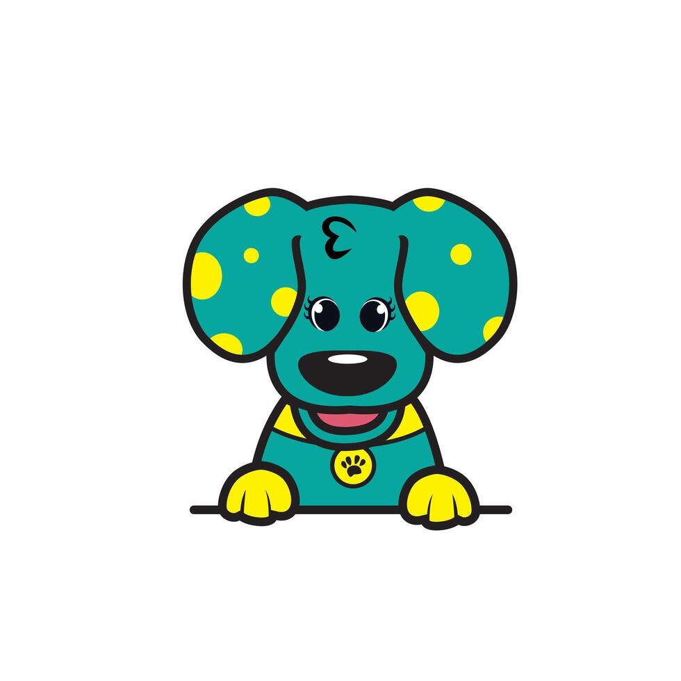 cute cartoon dog vector