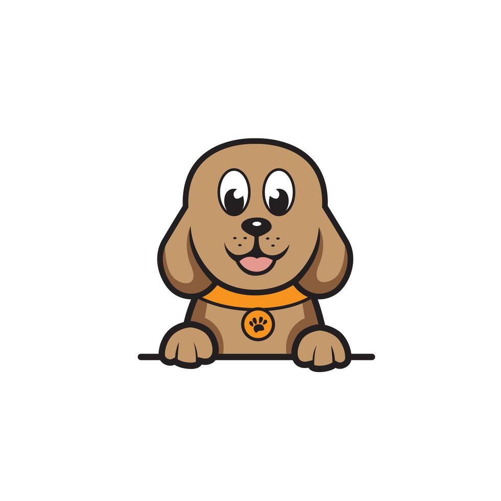 cute cartoon dog vector