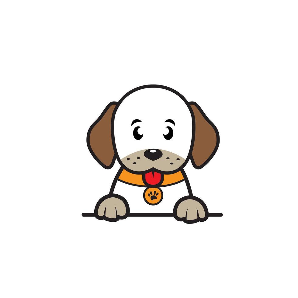 cute cartoon dog vector