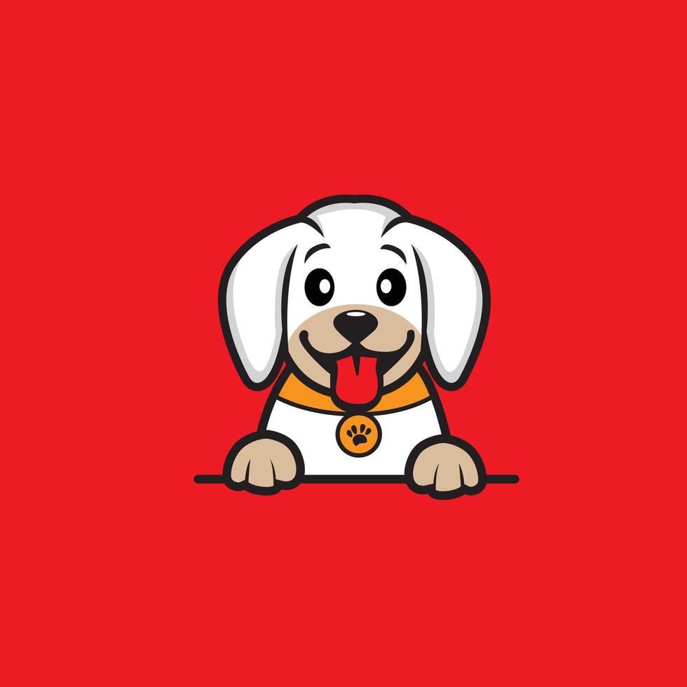 cute cartoon dog vector