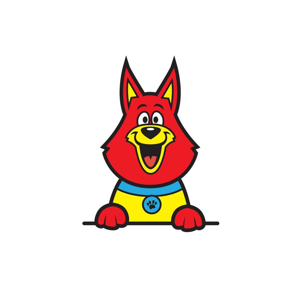 cute cartoon dog vector