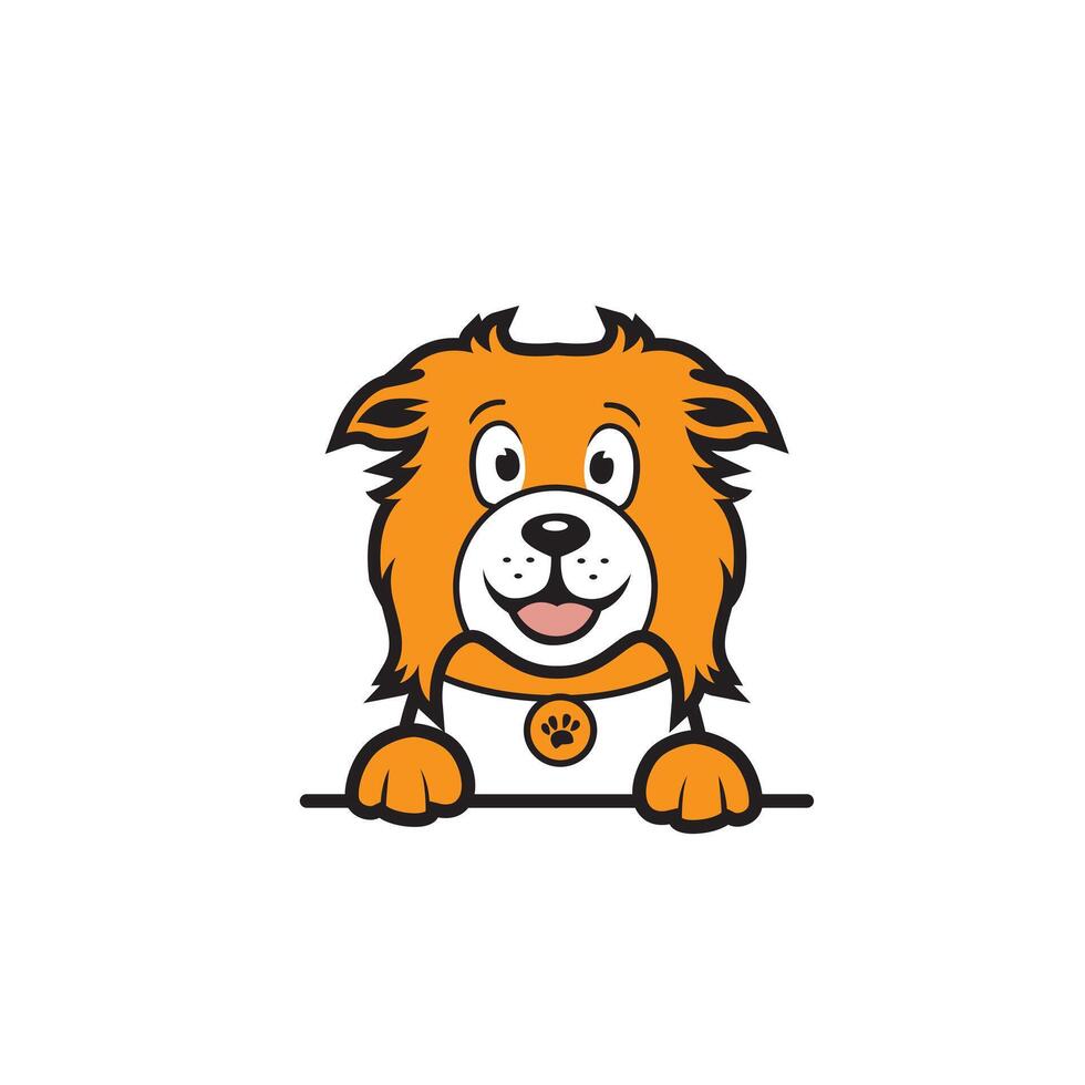cute cartoon dog vector