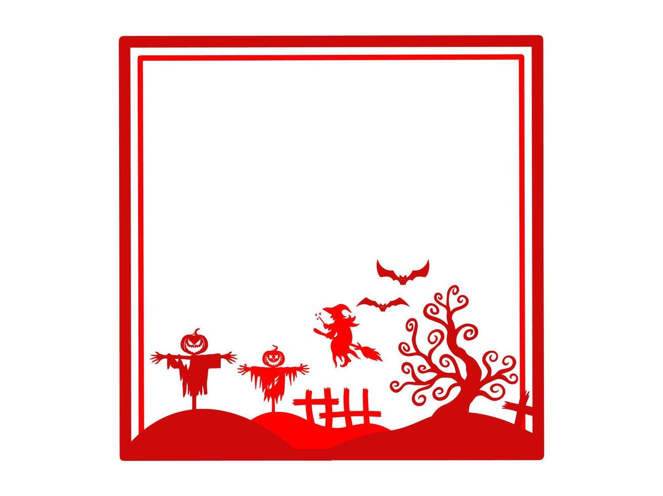 Halloween Spooky Frame Background Illustration vector